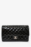 Pre-loved Chanel™ 2009 10 Black Patent Leather Medium Double Flap Bag
