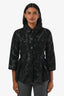 Pre-loved Chanel™ 2011 Black Wool Knit Printed Jacket Size 34