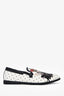 Dolce & Gabbana White Polka Dot DG Family Canvas Loafers Size 6.5 Mens