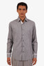 Pal Zileri Grey Cotton Button-Up Shirt Size 39 Mens