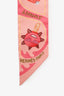 Hermès Pink Silk Dessert Print Twilly