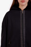 Fendi Vintage Black Reversible Eco-fur Hooded Coat Size 38