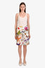 Gucci White/Multi Cotton Floral Print Short Size 44