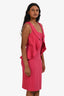 Love Moschino Pink Ruffle Sleeveless Midi Dress Size 6 US