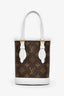 Louis Vuitton Monogram Canvas White Contrast Nano Bucket Bag with Pouch