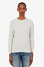 Brunello Cucinelli Grey Cashmere Wool Blend Crew Neck Sweater Estimated Size XS
