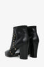 Celine Black Leather Studded 'Rodeo' Ankle Boots Size 36.5