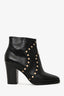 Celine Black Leather Studded 'Rodeo' Ankle Boots Size 36.5