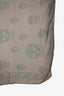 Alexander Wang Brown/Green Silk Skull Scarf
