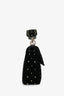 Valentino Black Velvet Studded Medium Shoulder Bag