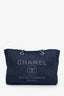 Pre-loved Chanel™ 2018-19 Navy Denim Small Deuville Tote
