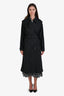 Nili Lotan Black Belted Trench Coat Size M