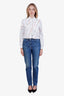 Givenchy Blue 4G Logo Straight Leg Jeans Size 27