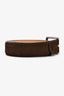 Zegna Brown Suede Belt Size 90/36 Mens