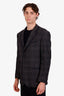 Blazer Etro simple boutonnage en laine et soie gris, taille 54 homme