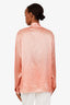 Gucci Pink Silk Pleated Tie Detail Blouse Size 44