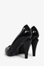 Pre-loved Chanel™ Black/White Patent Cap Toe Platform Heels Size 42