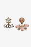 Gucci Gold Toned Pink Resin/Crystal Earrings