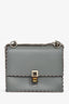 Petit sac à bandoulière « Kan I » en cuir bleu ardoise de Fendi