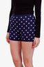 Miu Miu Blue Star Pattern Knit Shorts Size 38