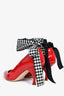 Miu Miu Red Patent Leather Pumps with Ribbon Details Size 37