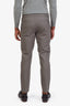 Loro Piana Grey Virgin Wool Straight Leg Pants Size 48 Mens