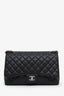 Pre-loved Chanel™ 2009-10 Black Caviar Maxi Single Flap Shoulder Bag