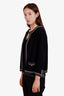 Pre-loved Chanel™ 2005 Black Cashmere Cardigan + Sleeveless Top Set Size 44