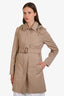 Burberry London Beige 'Natasha' Hooded Trench Coat Size 2