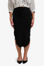 Frank & Eileen Black Side Slit Midi Skirt Size M
