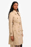 Burberry Beige Belted Trench Coat Size 2