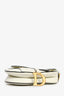 Christian Dior 2021 White Grained Calfskin Leather Saddle Medium Bag