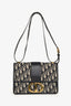 Christian Dior Navy Canvas Oblique 30 Montaigne Shoulder Bag