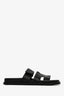 Hermès Black Leather Chypre Sandals Size 39