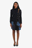 MCQ Alexander McQueen Navy/Black Patchwork Mini Skirt Size M