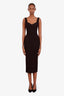Alex Perry Black Sweetheart Neck Midi Dress Estimated Size 4