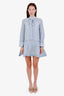 See by Chloe Blue Cotton Ruffled Mini Dress with Slip Size 36