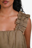 Frame Moss Green Ruffle Strap Tank Size XS