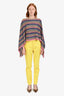 Versace Jeans Couture Vintage 1990s Yellow Cotton High-Rise Medusa Pants Estimated Size S