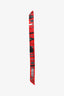 Hermès Red Silk Belt Graphic Twilly