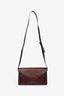 Brunello Cucinelli Brown Leather Monili Detailed Crossbody Bag