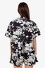 Maje Black/White Floral Cotton Printed Button Down Short Sleeve + Shorts Set Size 2 38