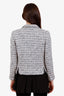 Pre-loved Chanel™ 05A Grey Tweed Fringe Trimmed Single Breasted Jacket Size 40