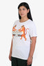 Gucci White Cotton Tiger Logo Short Sleeve T-Shirt Size M