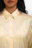 Frame Yellow Silk Long Sleeve Button Down Shirt Size XS