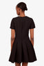 Valentino Black Pleated Flared Mini Dress Size 38