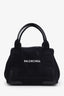 Balenciaga Black Canvas Cabas XS Tote Bag with Pouch