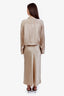 Frame Gold Silk Button Down and Midi Slip Skirt Set Size M
