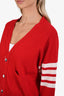 Thom Browne Red Cashmere Cardigan Size 3