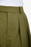 Frame Green Pleated Wide Cuff Shorts Size 6